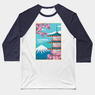 Mount Fuji, Japan - Vintage Travel Poster Baseball T-Shirt